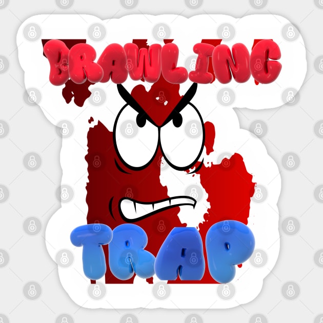 Brawlin T Shirts Bloody Drip Sticker by Nolimbs Photoshop